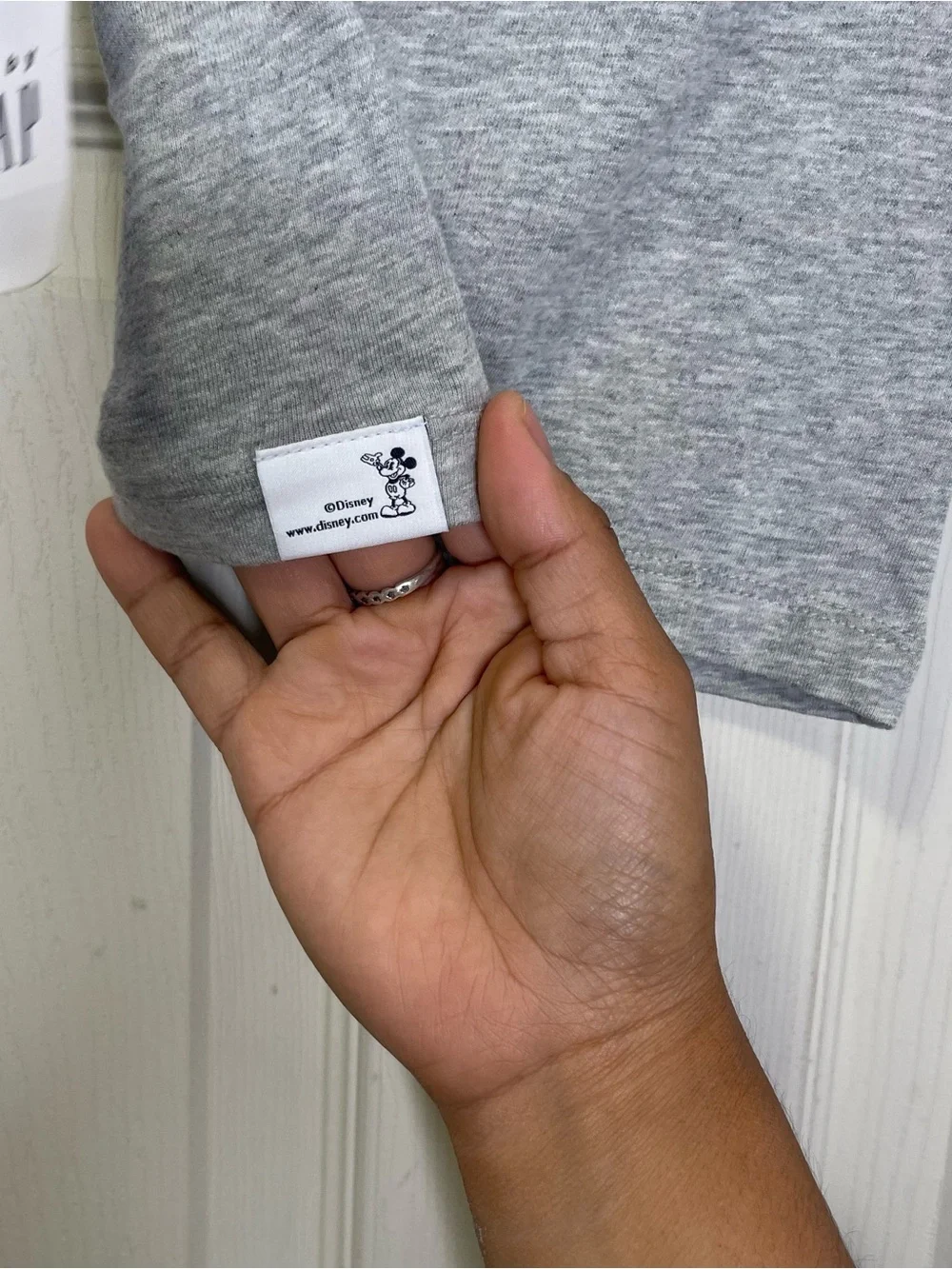 Gap x  Disney Grey Mickey Mouse Logo T Shirt Sz 3-6 Toddler
